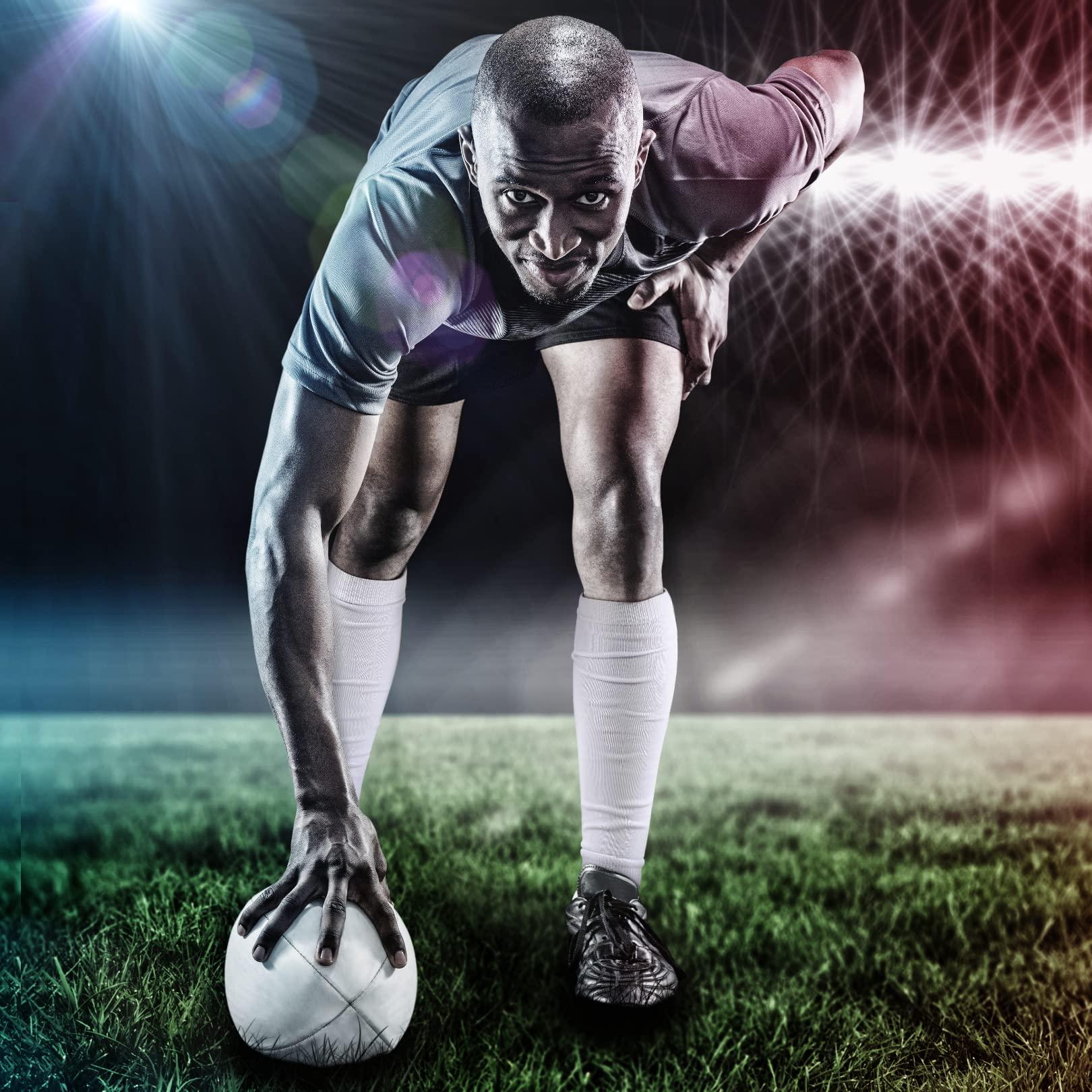 HGRTYXS HGRTYXS Football Leg Sleeves Men& Youth, Calf Compression Sleeve for Men Women, Football Socks Sport Running Football Accessories for Adult Athletes, Black