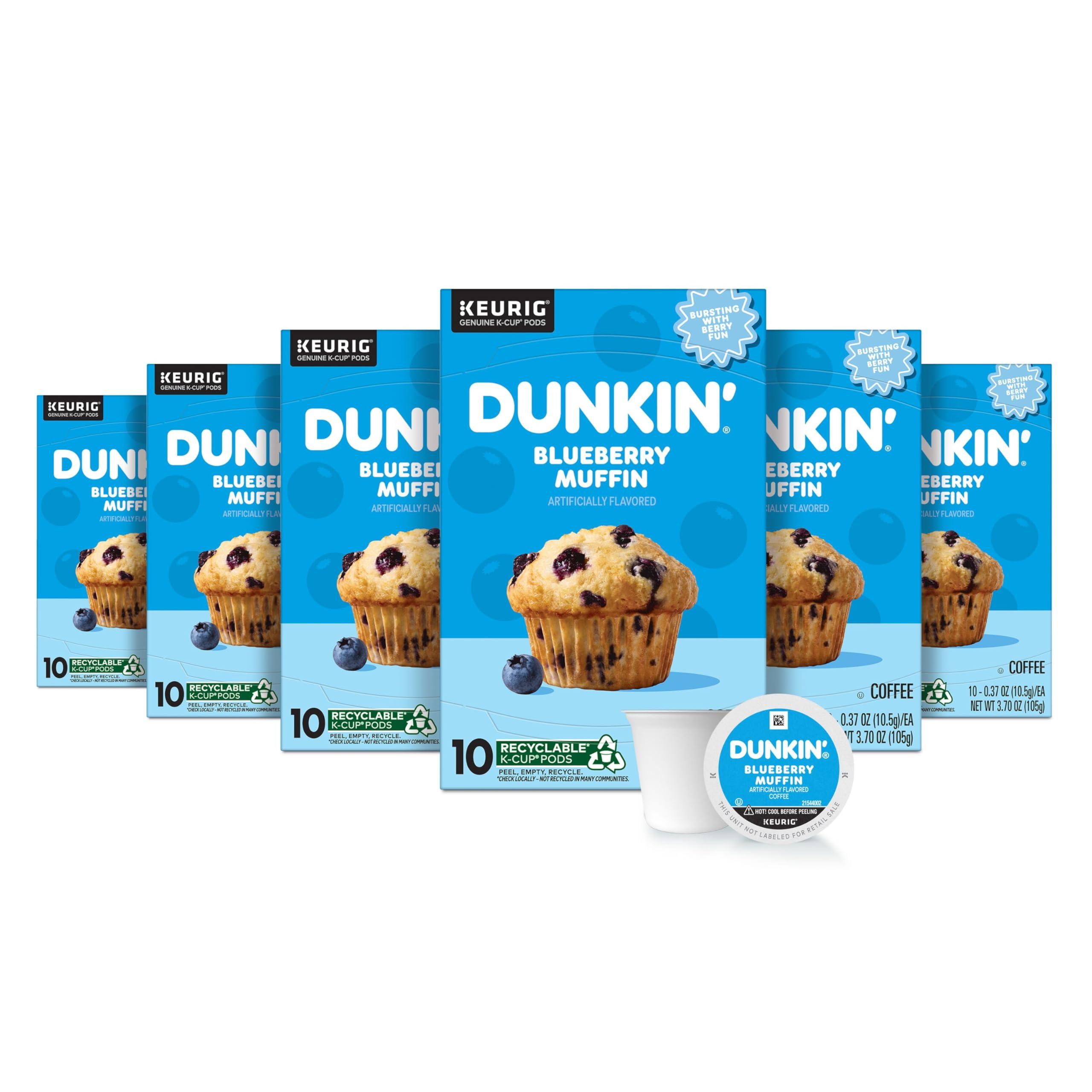 Dunkin' Dunkin' Blueberry Muffin Flavored Coffee, 60 Keurig K-Cup Pods