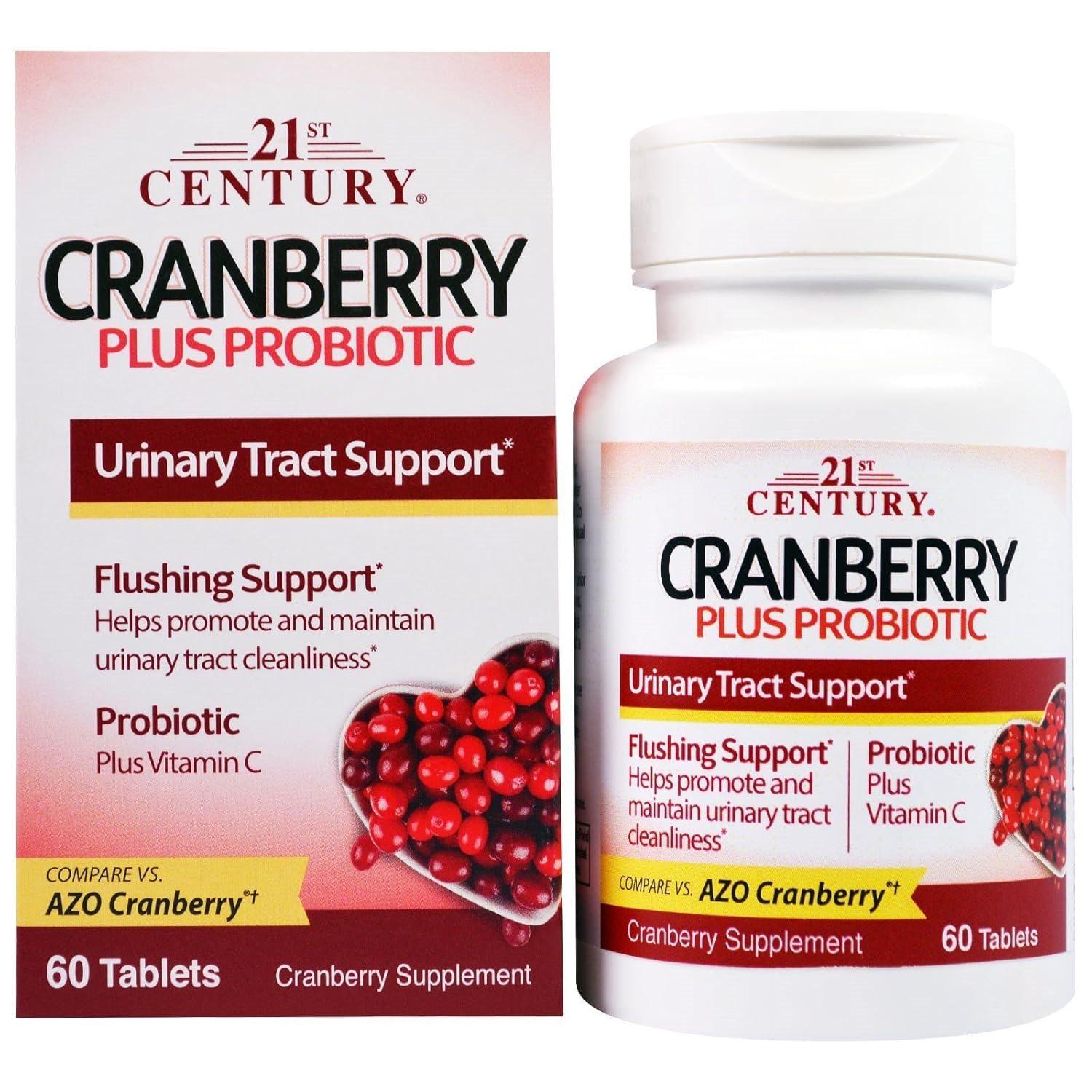 21st Century 21st Century Cranberry plus Probiotic - 60 Tablets, Pack of 6