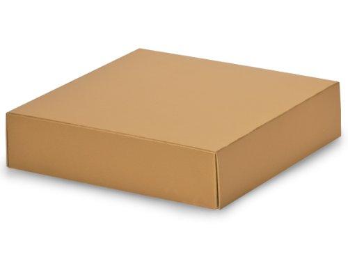 Generic Pack of 25, Solid 6 x 6 x 1.5" Metallic Gold Gift & Gourmet Box Lids to Use Food Safe Barrier Like Food Grade Tissue or Cello for Food Packaging(Boxes Sold Separately)