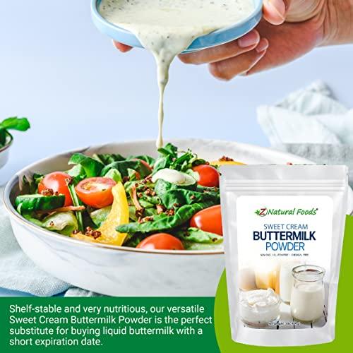 Z Natural Foods Z Natural Foods - Sweet Cream Buttermilk Powder-100% natural- Gluten Free- Non GMO Dry Buttermilk- 1 lb