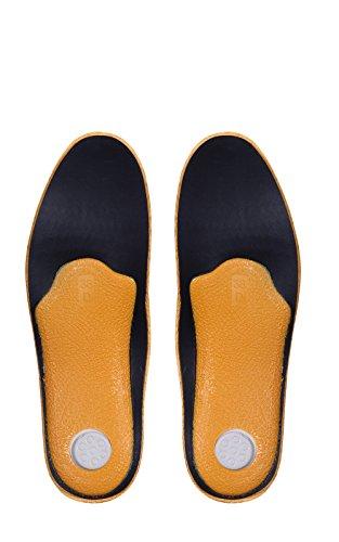 Kaps Orthotic Leather Insoles for Flat Feet and Plantar Fasciitis with Arch Support, Men and Women, Kaps Relax (Men 11 US / 44 EUR)