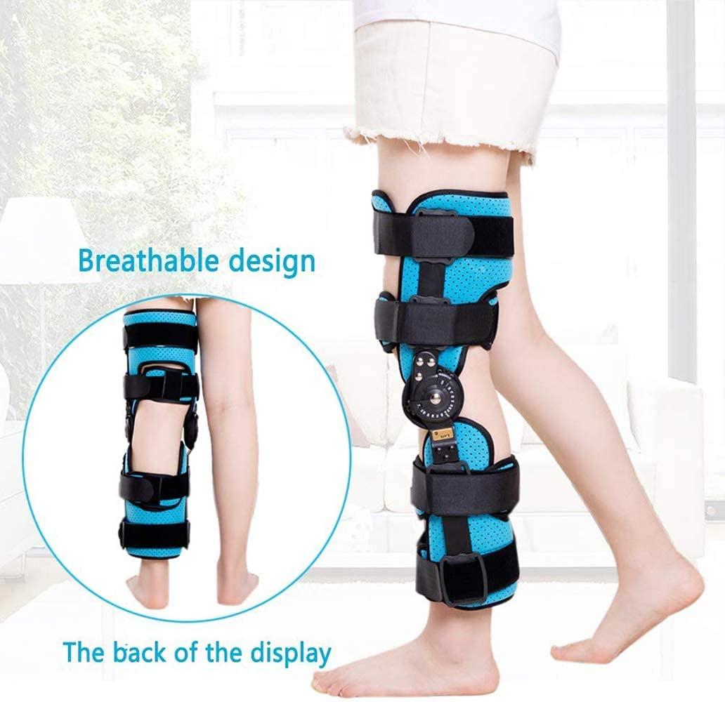 HDGRNCC HDGRNCC Knee Orthosis Immobilizer, Adjustable Hinged Knee Brace Splint Stabilizer ROM Knee Support for ACL Arthritis Meniscus Tear Ligament Injury for Leg Post-Op Fracture
