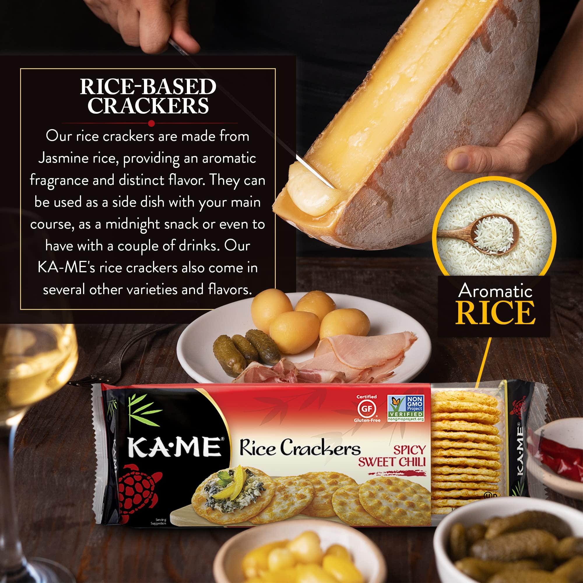 KA-ME Ka-Me Rice Crackers Gluten Free And Non GMO Verified - Spicy Sweet Chili (Pack of 12)