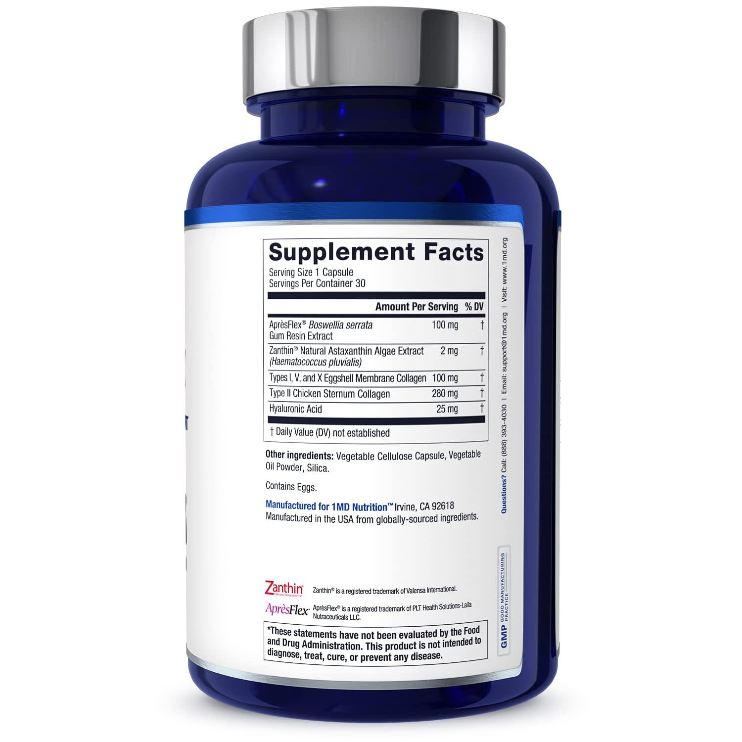 1MD Nutrition 1MD Nutrition MoveMD - Joint Health Supplement - Doctor Formulated | with Collagen, Astaxanthin, and More | (3-Pack)