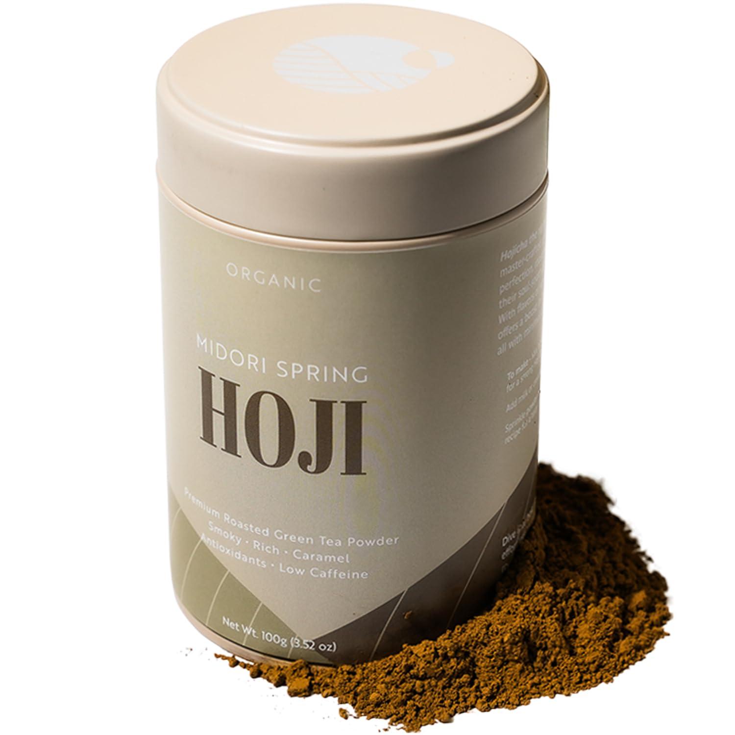 Midori Spring Midori Spring Organic Hojicha - Smooth Roasted Green Tea Powder, Antioxidants, Low Caffeinie, USDA, Vegan, NON GMO Japanese Masters Roast