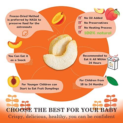 Wel-B Wel-B Freeze Dried Fruit Snacks, Fresh Peaches Freeze Dried to a Healthy, Crispy Texture While Retaining Natural Flavor and Nutrition, No Added Sugar or Preservatives (1.06oz)