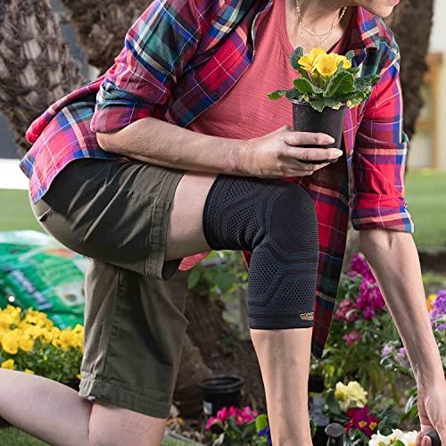 Copper Fit Copper Fit Elite Knee Compression Sleeve Knee Brace 2-Pack, Black (Large/X-Large, 16\'\'-20\'\'),2.0 Count