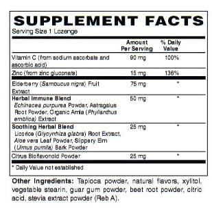 Edom Laboratories Elderberry Zinc Lozenge (60 Lozenges)