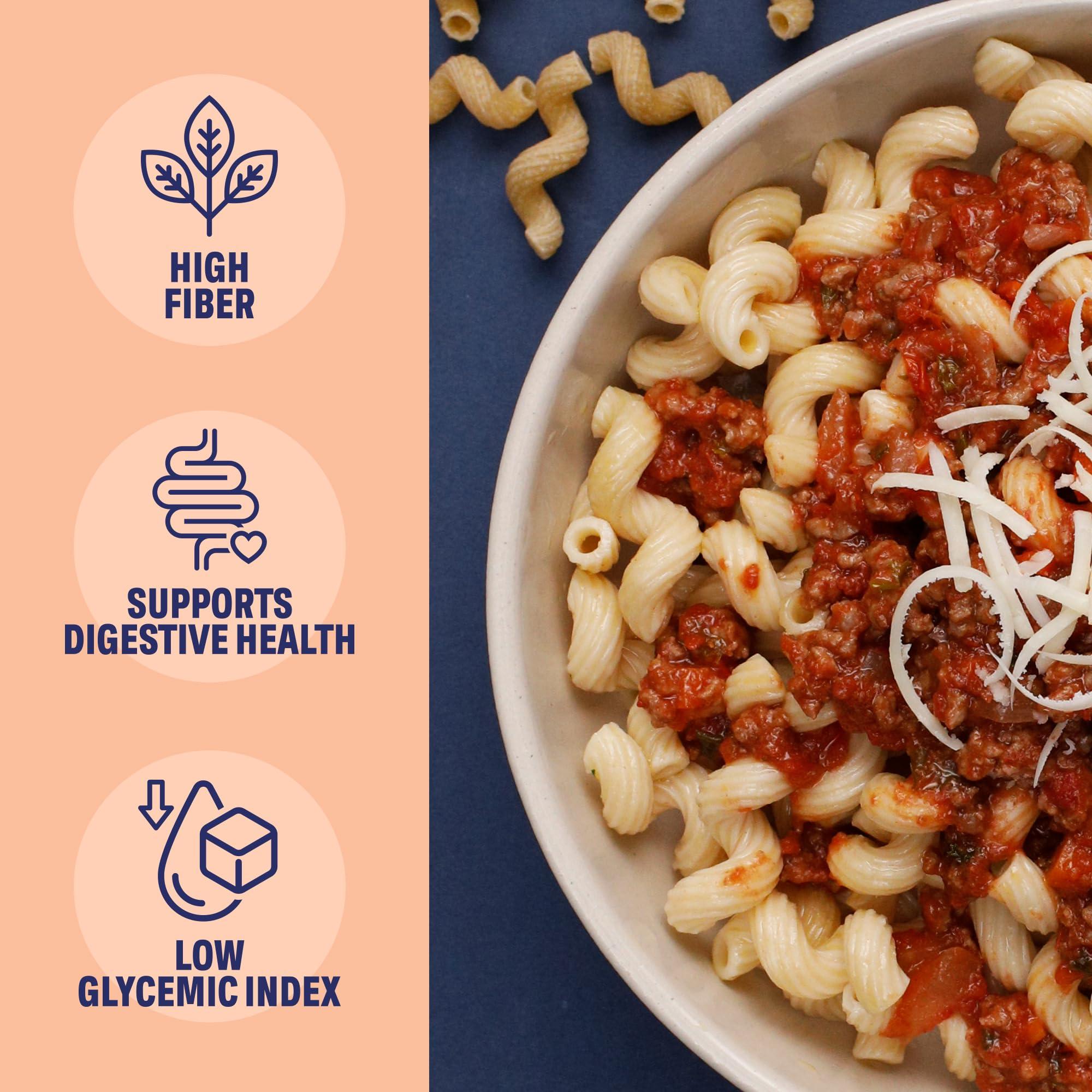 Three Farm Daughters Three Farm Daughters High Fiber Pasta Cavatappi Pack, Low GI, Non GMO Cavatappi Pasta Noodles, Low Net Carb, Made in the USA, 12 oz. (8 Pack)