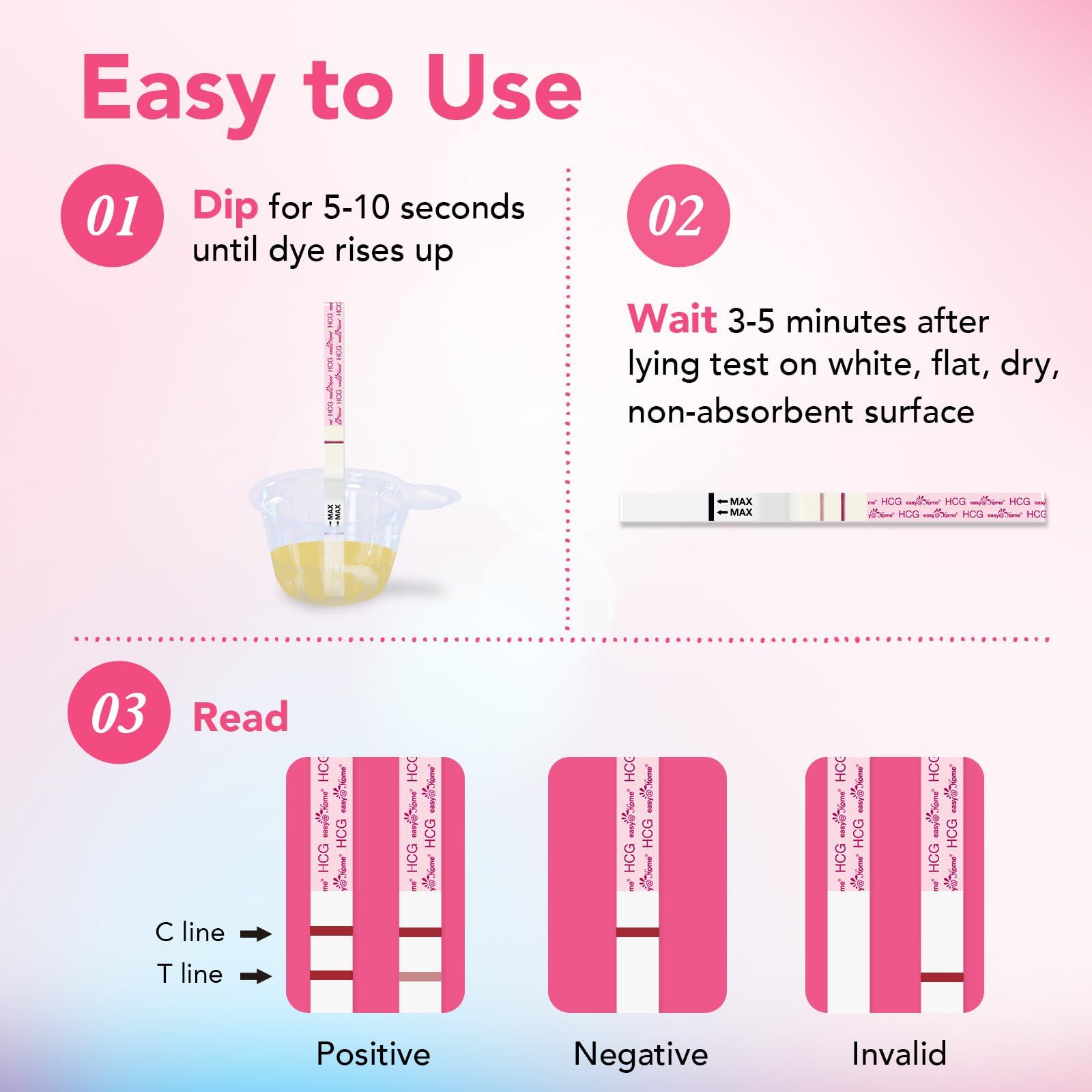 Easy@Home Easy@Home Early Pregnancy Test: Early Results & Reliable Accurate - Early Detection Pregnancy Tests with Curved Handle - Instant Readings in Minutes | 3 Sticks & 6 Free Strips