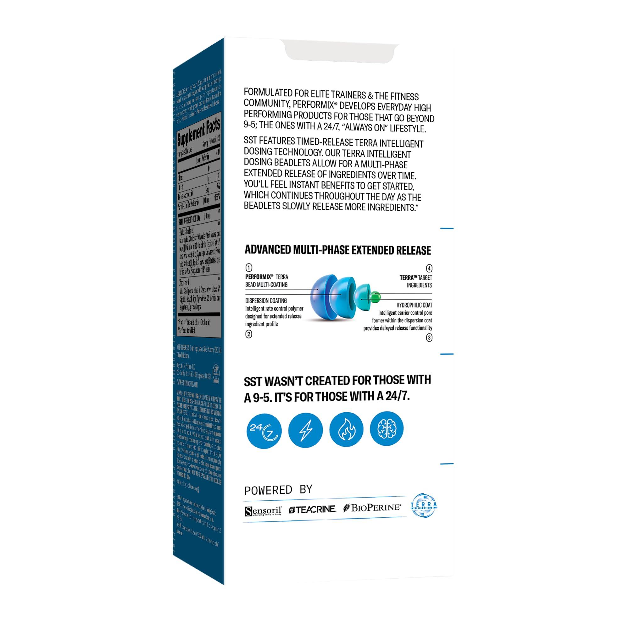 PERFORMIX PERFORMIX - SST Original - Pre-Workout, 250 mg Caffeine, 120 Capsules - Energy Supplements, No Crash, Fitness Goals, Nootropic - Timed-Release for All Day Focus, Mood & Energy Boost - Men & Women