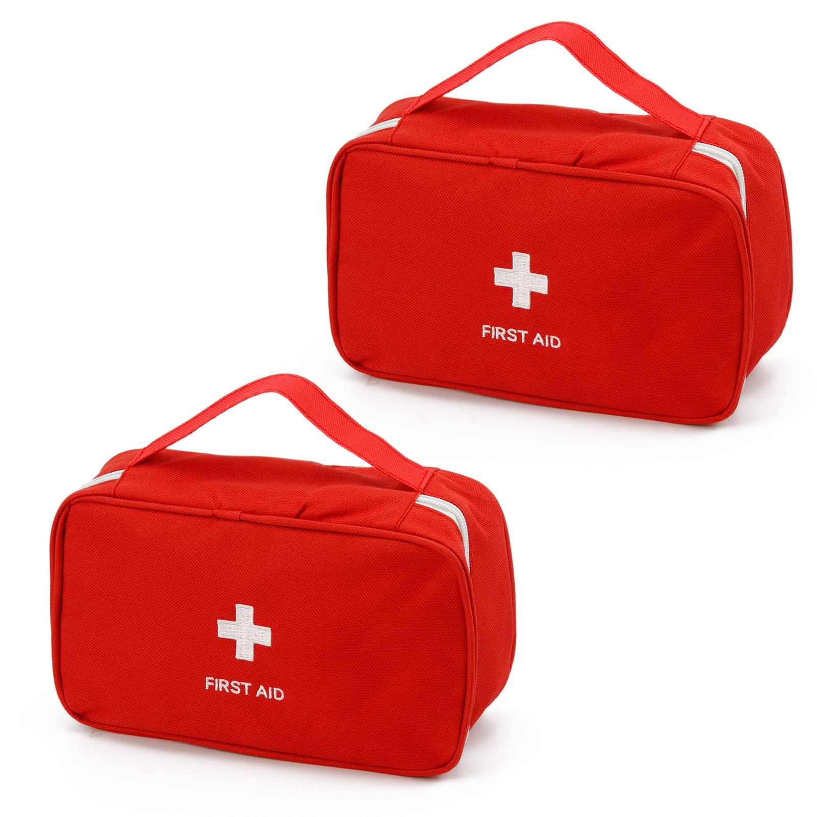 TOPASION TOPASION Portable Empty First Aid Kit Bag, Travel Medicine Pouch, Small Medical Bag (2 Pieces Red)