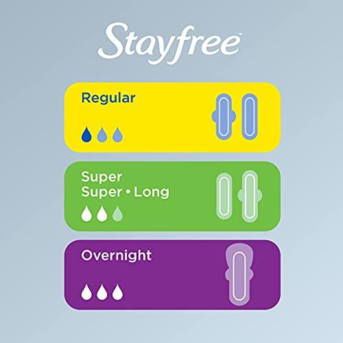 Stayfree Stayfree Ultra Thin Regular Pads with Wings For Women, Reliable Protection and Absorbency of Feminine Moisture, Leaks and Periods, 36 count - Pack of 4
