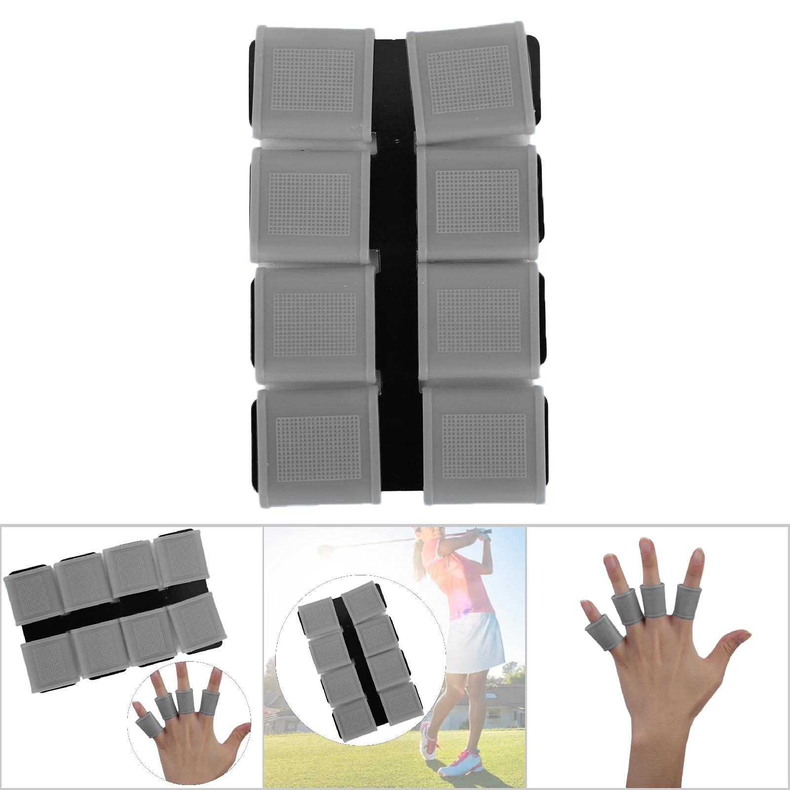 NDNCZDHC NDNCZDHC Golf Finger Sleeve, 8 PCS Set Silicone Protector for Finger Articulation, Non-Slip and Wear-Resistant, Golf Finger Sleeve Use for Bruised Finger, Sport(Gray)