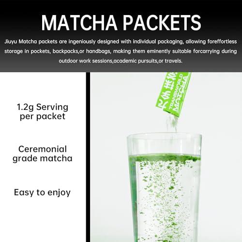 Jiuyu Authentic Ceremonial Matcha USDA Organic Premium Matcha Green Tea Powder for Drinking and Latte 100% Pure No Additives