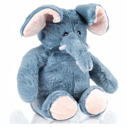 MARS WELLNESS Lavender Scented Microwavable Plush Elephant - Heated Stuffed Animals - Hot or Cold Therapy, Bedtime Buddy, Travel Companion, Anxiety and Colic Relief - Great Valentines Day Gift