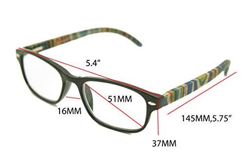 COLOR VIPER NEW ColorViper Real Tree Bamboo wood Temples Reading Glasses (2981 shiny black/wood temple, 1.00)