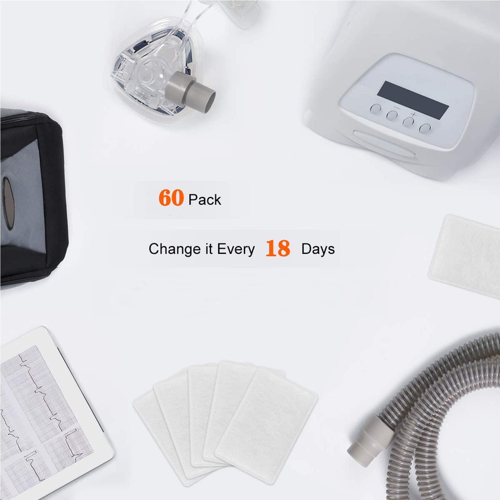FYYZY 60 Pack CPAP Filters ResMed Airsense 10 Filters ResMed Premium60 Pack Disposable Air Filter Universal Replacement Filter Fits All ResMed Air 10, Airsense 10, Aircurve 10, S9 Series, Airstart and More!
