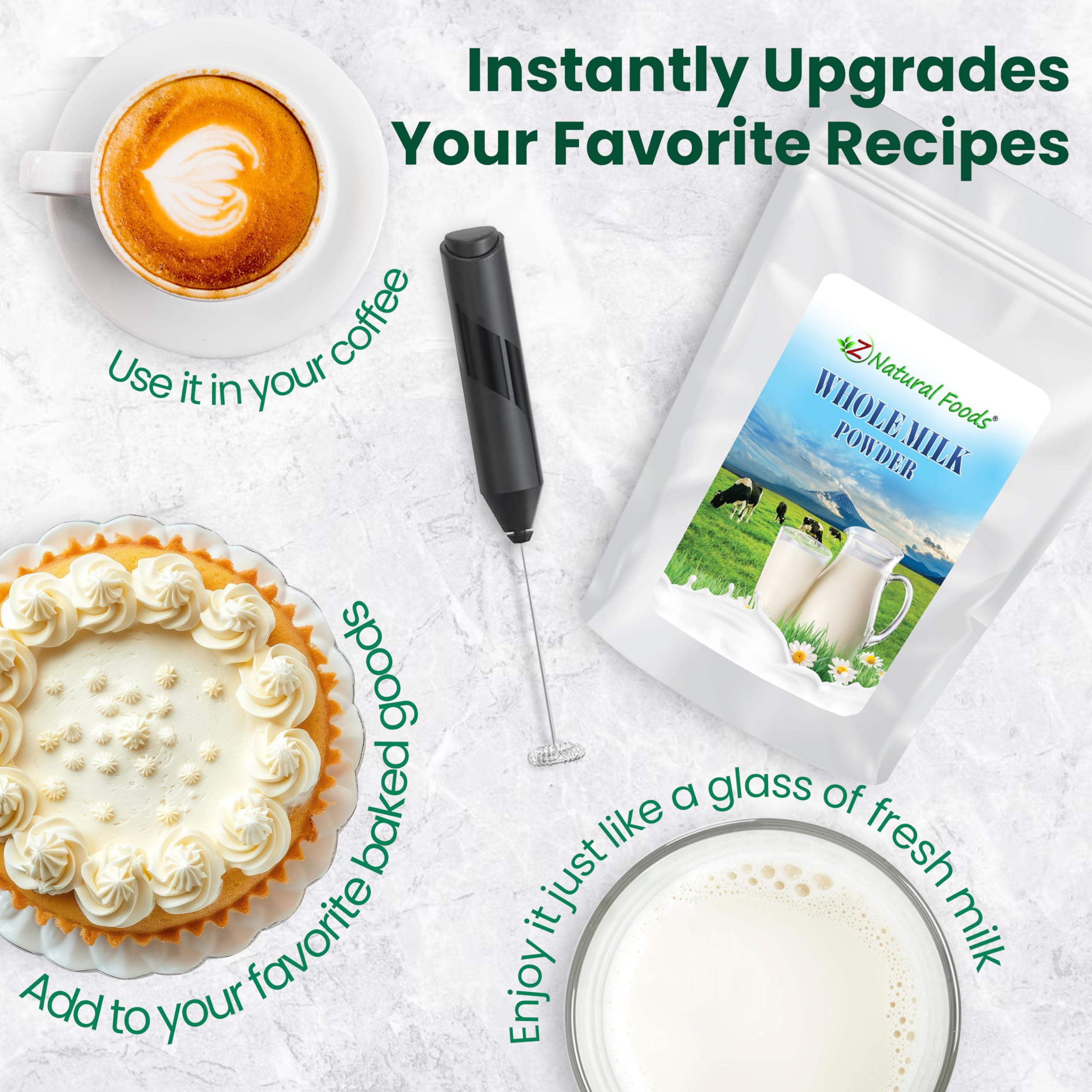 Z Natural Foods Z Natural Foods Premium Whole Milk Powder - Powdered Milk for Baking, Cooking, Drinks - Dry Milk Powder, Pasteurized, Non-GMO, Gluten-Free, Kosher-Certified, 55 lbs