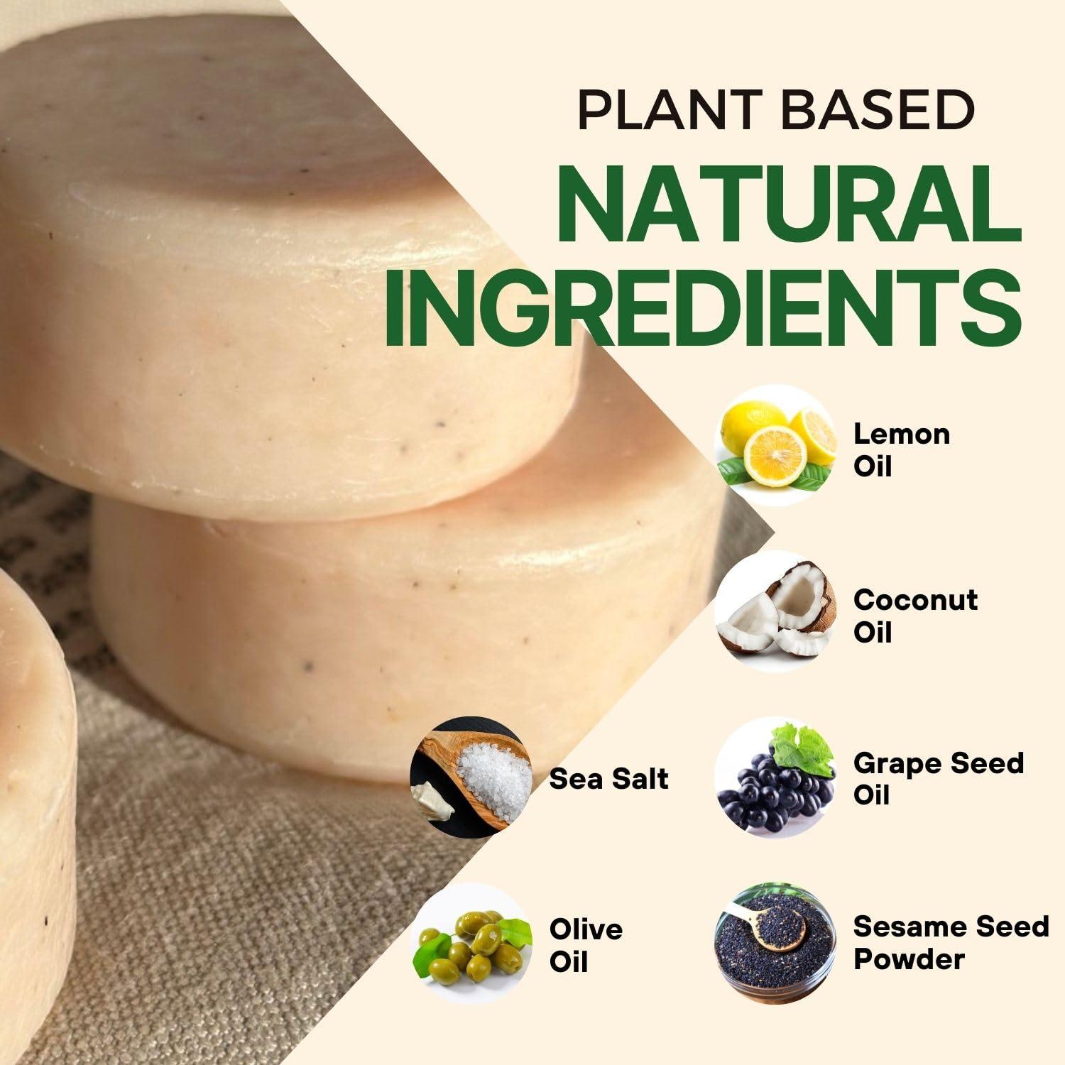 Fragranthetic BeEcoful Zero Waste Natural Dish Soap Bar (Pack of 3) - Vegan Dishwashing Block, Eco-friendly with Plastic-Free Packaging, Sustainable Organic Ingredients