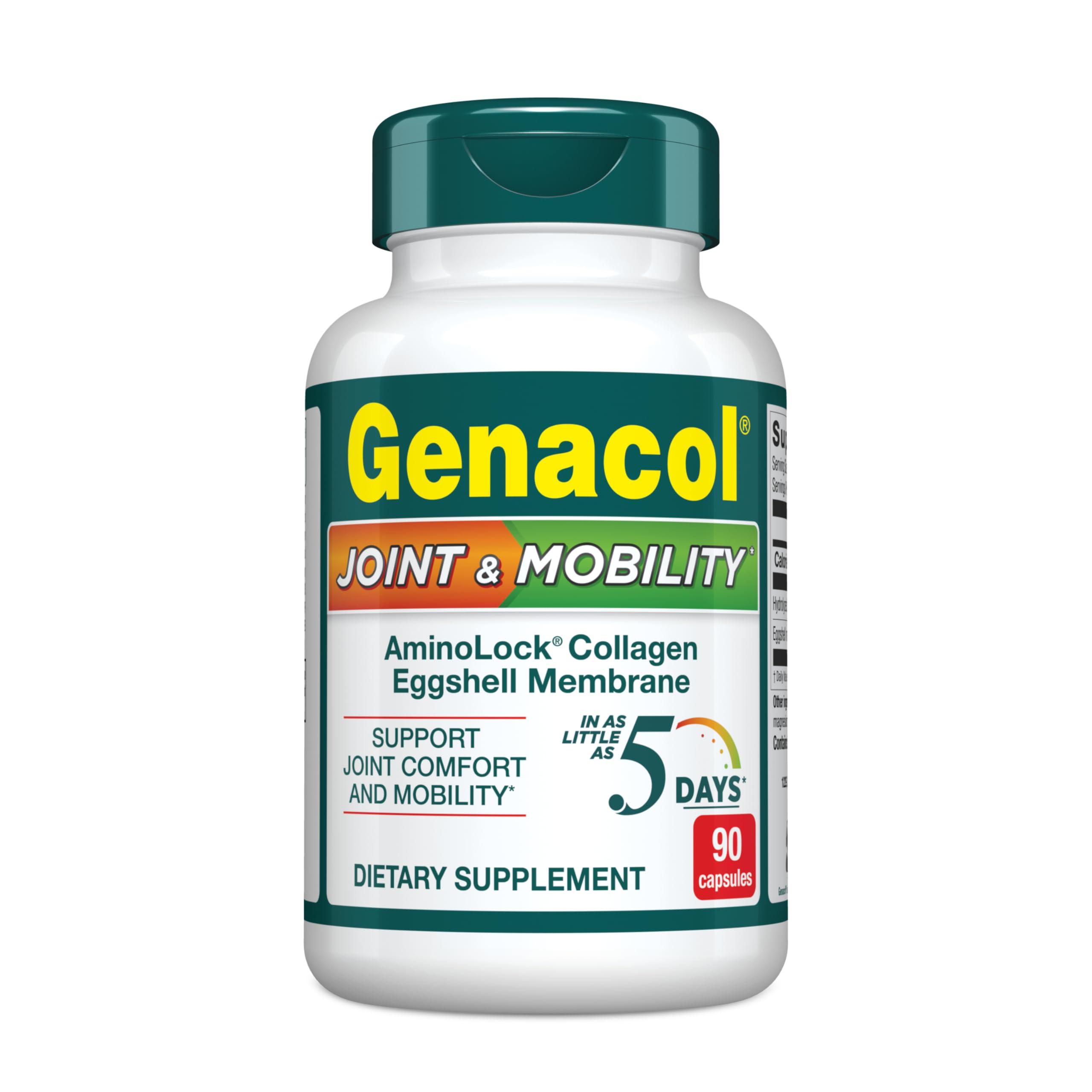 Genacol Genacol Collagen & Natural Eggshell Membrane | Achieve Rapid Joint Relief in as little than Just 5 Days| Patented hydrolyzed collagen joint support supplement Joint & Mobility 90 Capsules