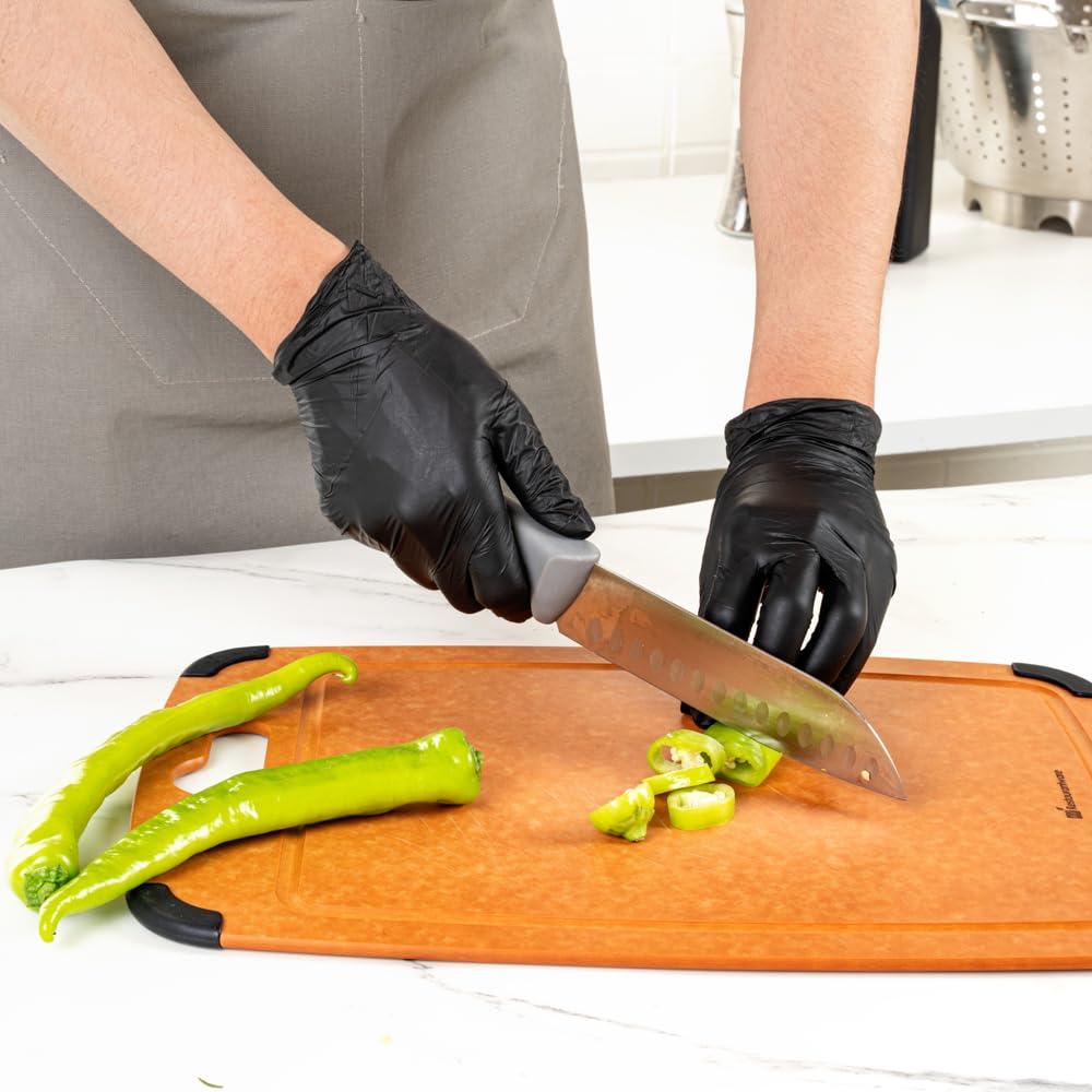 Restaurantware Restaurantware LOW DERMA Large Nitrile Gloves 100 Disposable Hypoallergenic Gloves - FDA Compliant No Powder And No Latex Blackberry Non-Sterile Gloves Low Dermatitis Potential