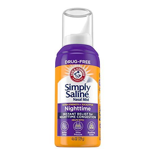 Arm & Hammer ARM & HAMMER Simply Saline Nighttime Nasal Mist 4.6oz- Instant Relief for SEVERE Congestion- One 4.6oz Bottle