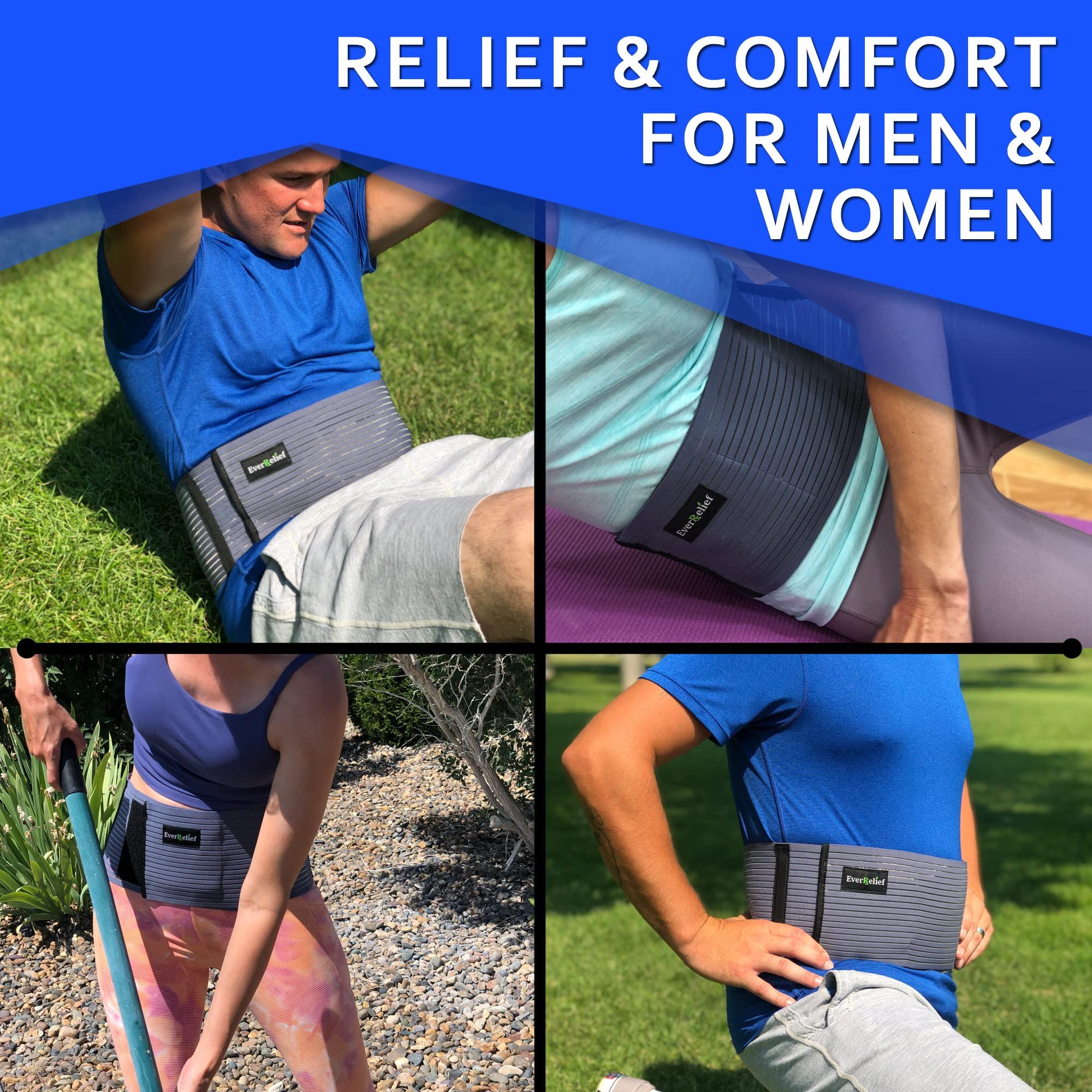 EverRelief EverRelief Umbilical Hernia Belt for Men and Women Abdominal Binder Support for Hernia Pain and Weakened Abdomen (Large/Extra Large)