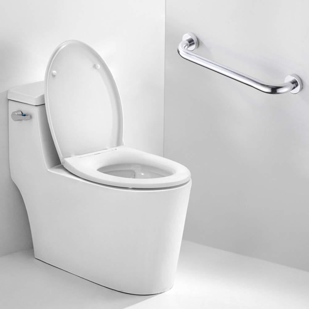 LSXIAO-Wall Art Stainless Steel Grab Rails, Bathroom Non-slip Handle, Old Man Handicapped Barrier-free Safety Handle, Bathroom Handle, Toilet Railing including Mounting Screws ( Color : Silver , Size : 60cm )
