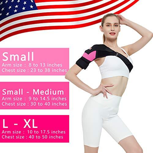 CLEVISS BRACE Shoulder Brace for Men and Women [2020 Version] Rotator Cuff - for Bursitis, Dislocated AC Joint, Labrum Tear, Tendonitis,Neoprene Compression Support Sleeve (Pink, L-XL)