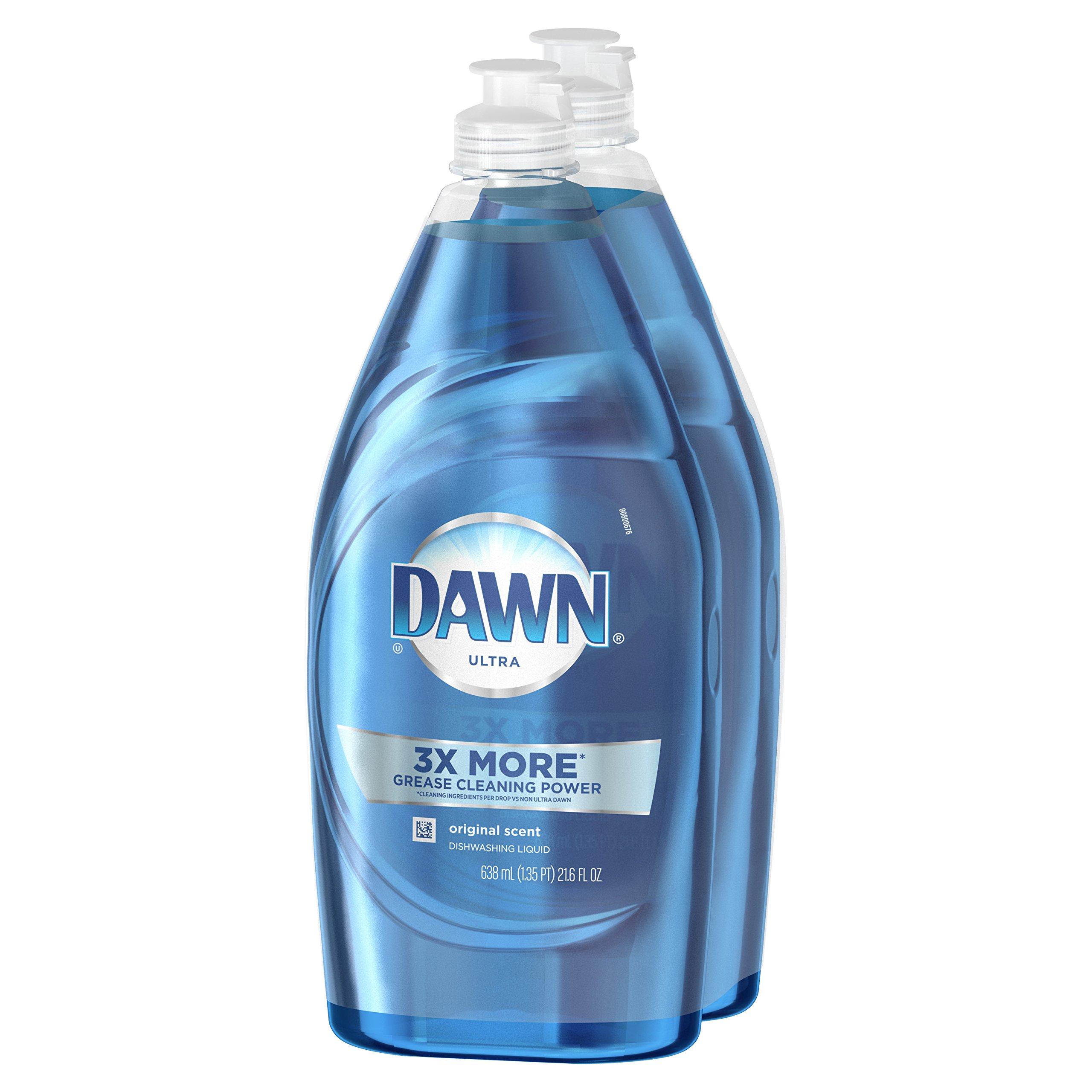 Dawn Dawn Ultra Dishwashing Liquid Dish Soap Original Scent, Two 21.6 oz Bottles