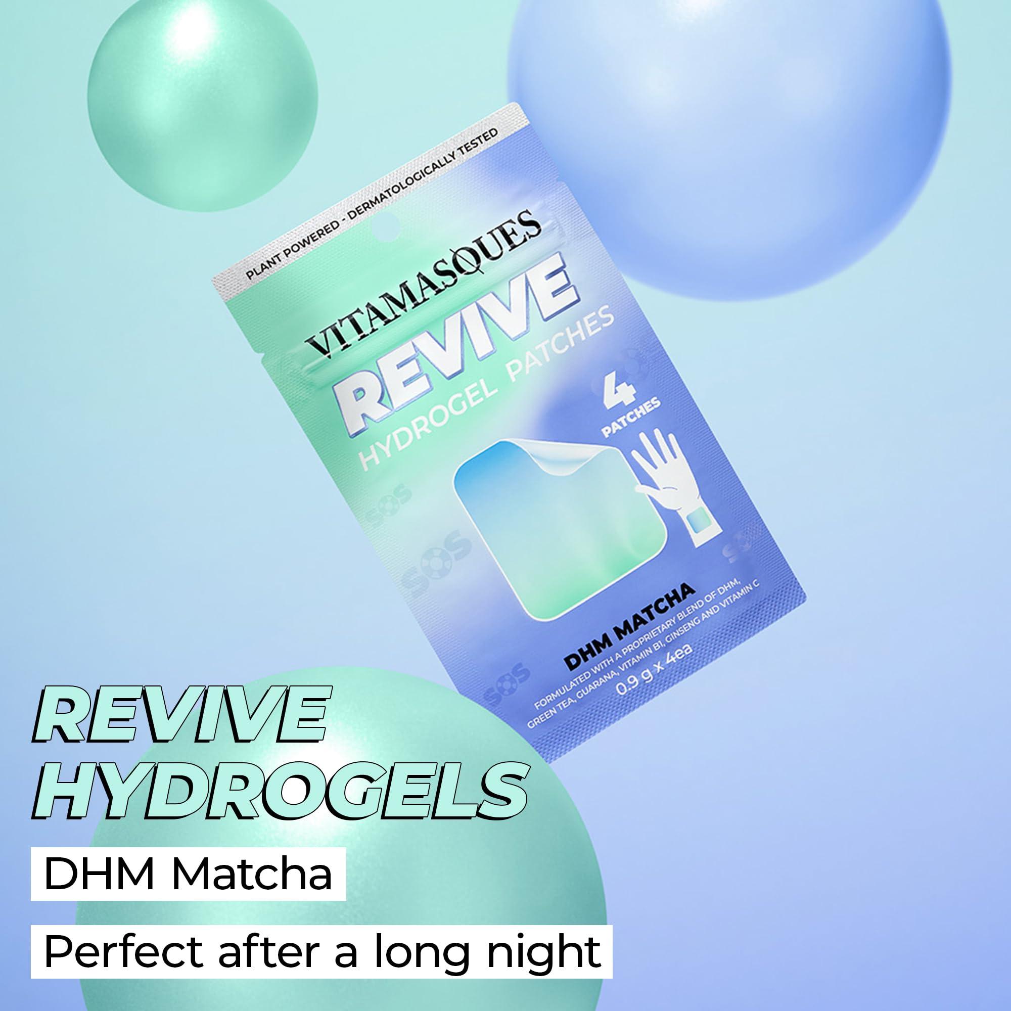 Vitamasques Vitamasques Recovery Patch, Reviveme Wellness Hydrogel Patch (3-Pack) - Revive Vitamin Patches with DHM, Green Tea, Guarana, & Vitamin B1 - Cruelty-Free & Gluten-Free Energy Patches for Adults
