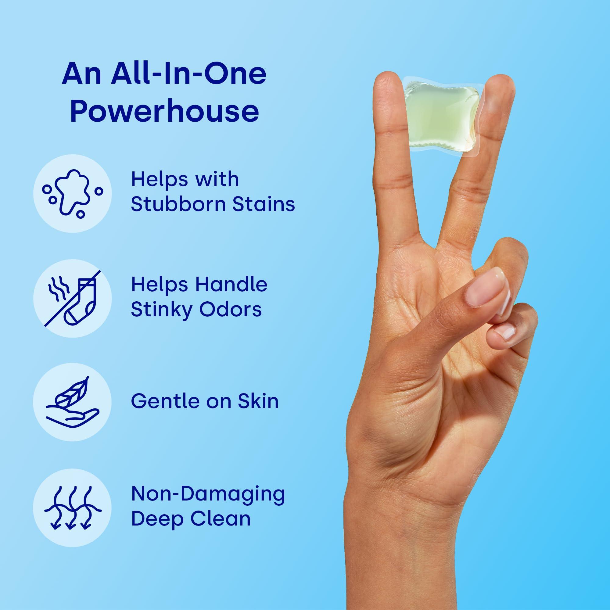 dropps Dropps Odor & Stain Biobased Power Laundry Detergent Pods, Lavender Meadow (64 Pods) - HE Compatible Laundry Pods for Fresh Clothes - Washing Detergent Soap Supplies & Recyclable Paperboard Packaging