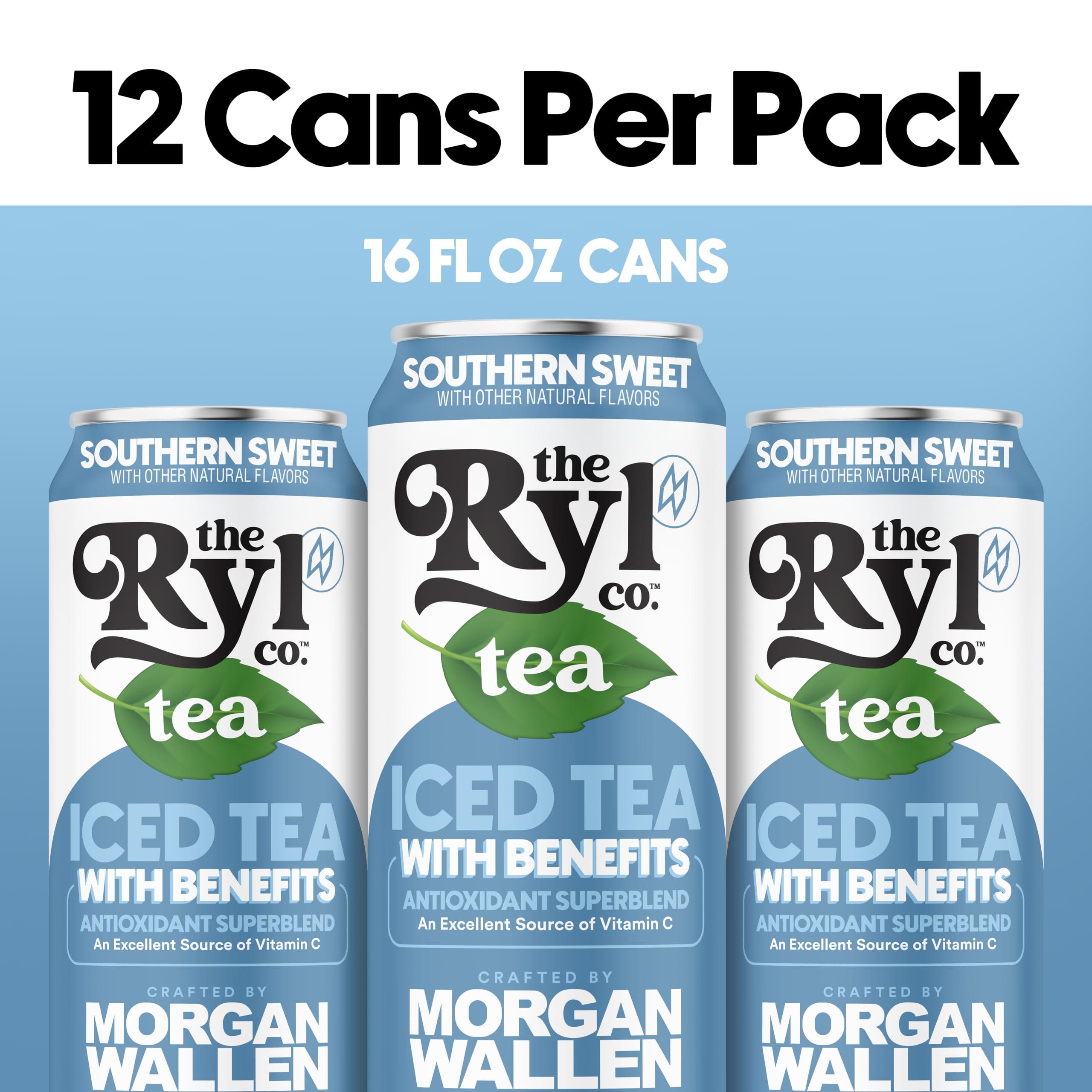 The Ryl Co Ryl Iced Tea, Wallen\'s Sweet, Antioxidant Superblend, Zero Sugar, Low Carb, Low Calorie Iced Tea, 16.0 Fl Oz (12-Pack)