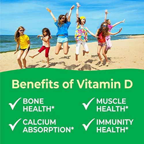 VitaWorks VitaWorks Kids Vitamin D 1000 IU Chewable Tablets - Tasty Natural Orange Flavor - Vegan, GMO-Free, Gluten Free, Nut Free Vitamins - Dietary Supplement for Immune Support - for Children - 120 Chewables