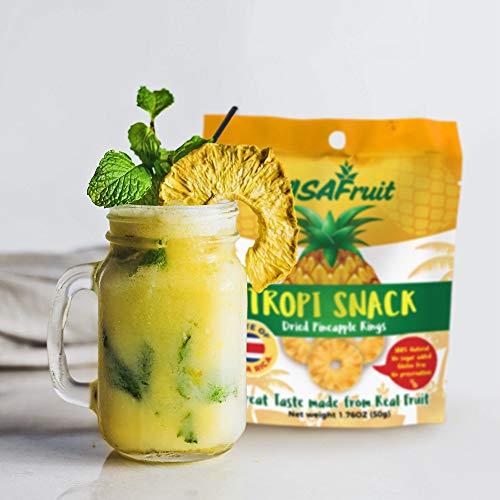 Tropi Snack TropiSnack Simply Natural Dried Pineapple Tidbits No Sugar Added Gluten Free Fat free Vegan Kosher 6 pack 1.76 oz each
