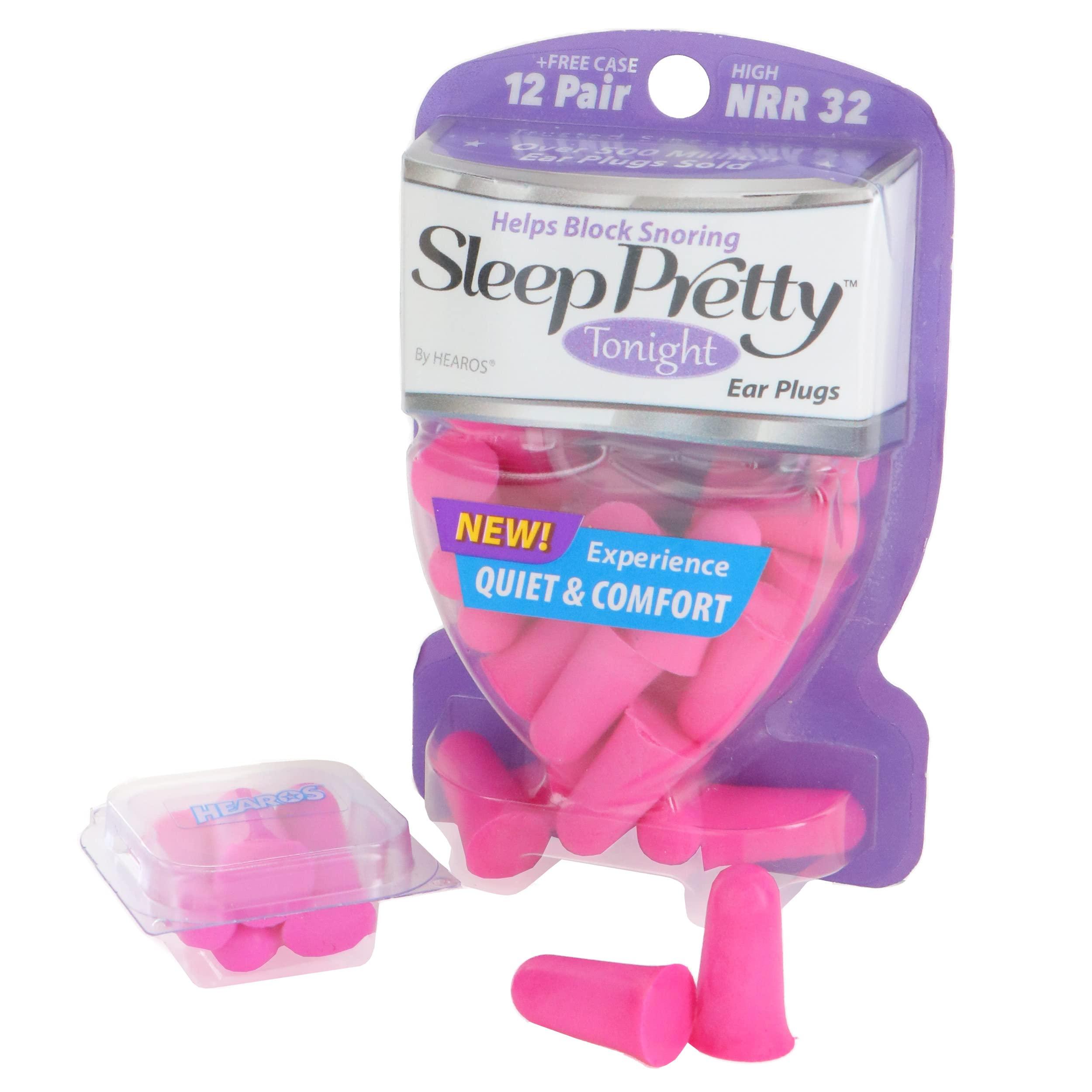 Hearos Hearos Sleep Pretty Tonight Foam Ear Plugs, Hearing Protection, 32 NRR, 12 Pair,Purple,5803