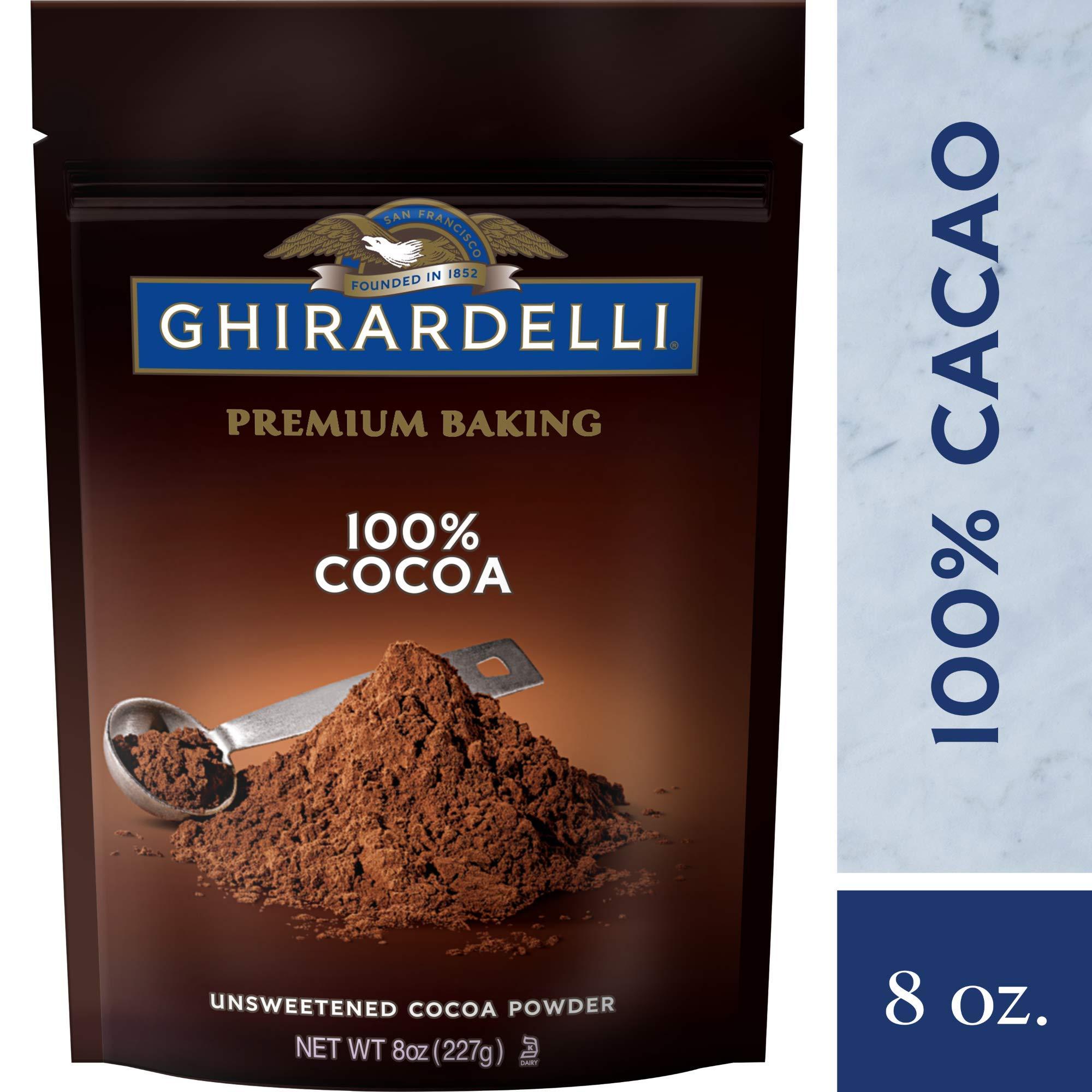 Ghirardelli Chocolate Company Ghirardelli Premium Baking Cocoa, 100% Unsweetened, 8 Ounce (Pack of 2)