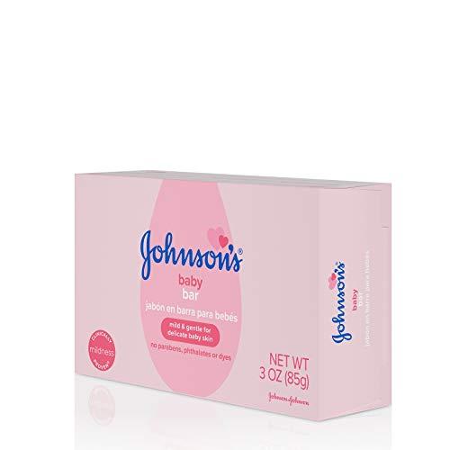 Johnson's Baby Johnson's Baby Body Soap Bar, Gentle for Baby Bath and Skin Care, Hypoallergenic and Dermatologist Tested, Paraben Free, Phthalate-Free, Dye-Free, 3 oz (Pack of 6)