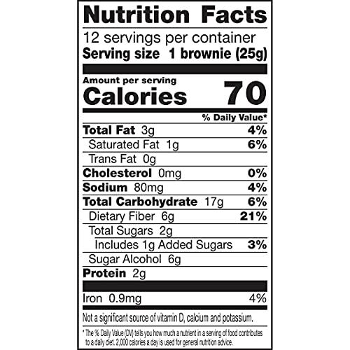 Fiber One Fiber One 70 Calorie Brownies, Chocolate Fudge, Snack Bars, Value Pack, 12 Bars, 10.6 oz (Pack of 4)