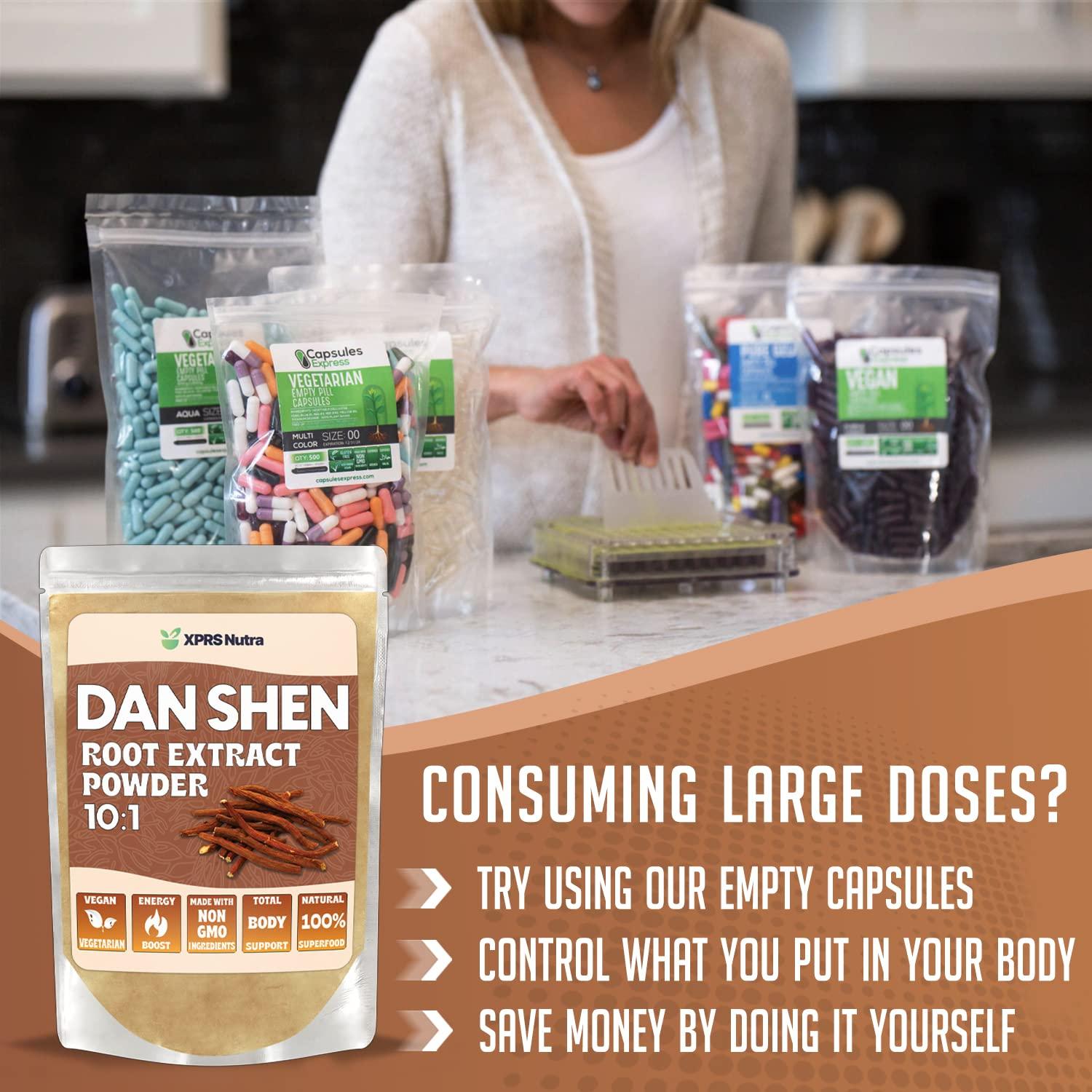 XPRS Nutra XPRS Nutra Dan Shen Root Extract Powder 10:1- Premium Dan Shen (Red Sage) Concentrated Powder - Vegan Friendly Danshen (8 oz)