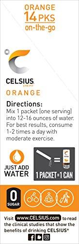 CELSIUS CELSIUS Orange On-the-Go Powder Stick Packs, Pack of 14