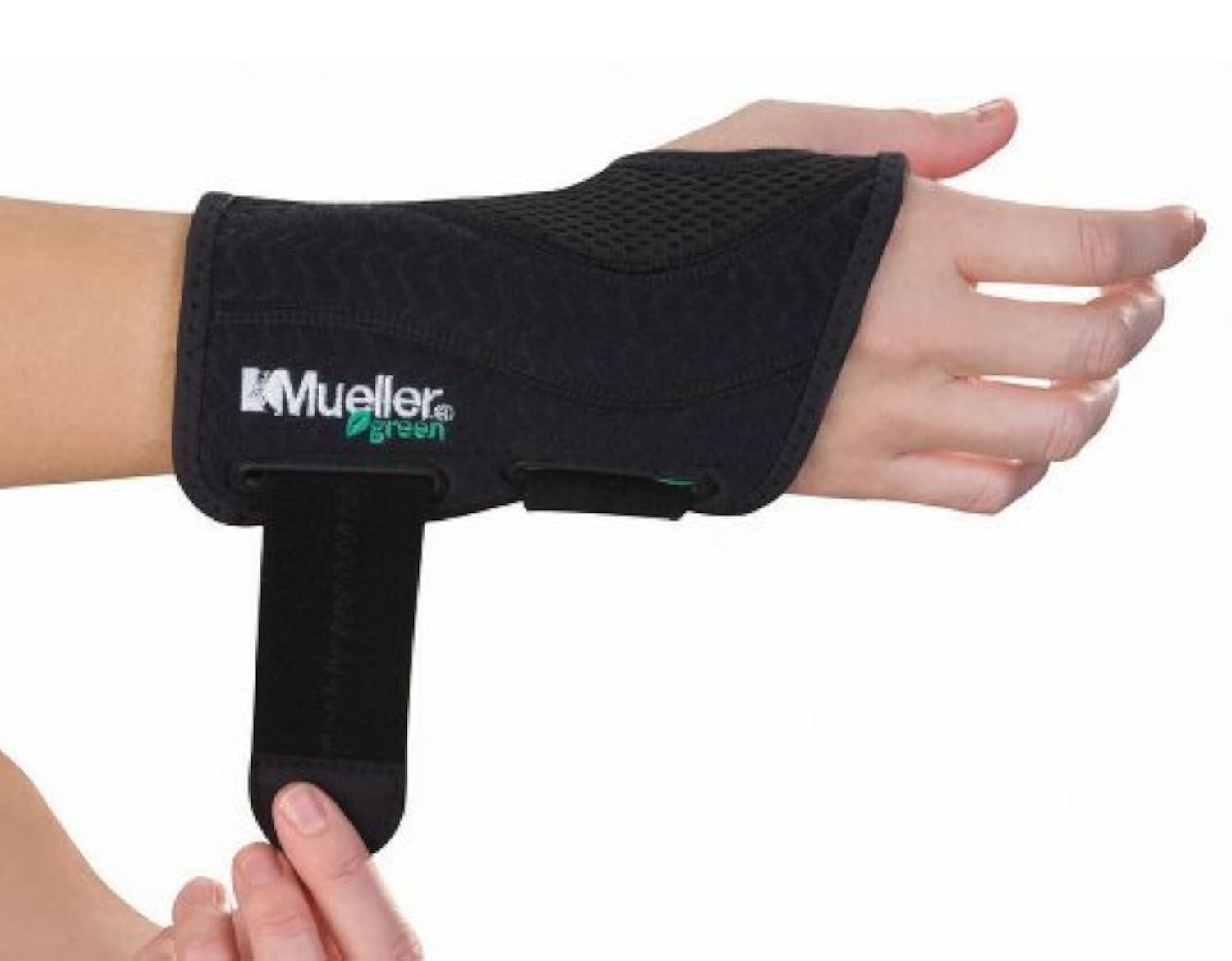 MUELLER Mueller Fitted Wrist Brace Green Line Right Fitted Wrist SM/MD 5-8"
