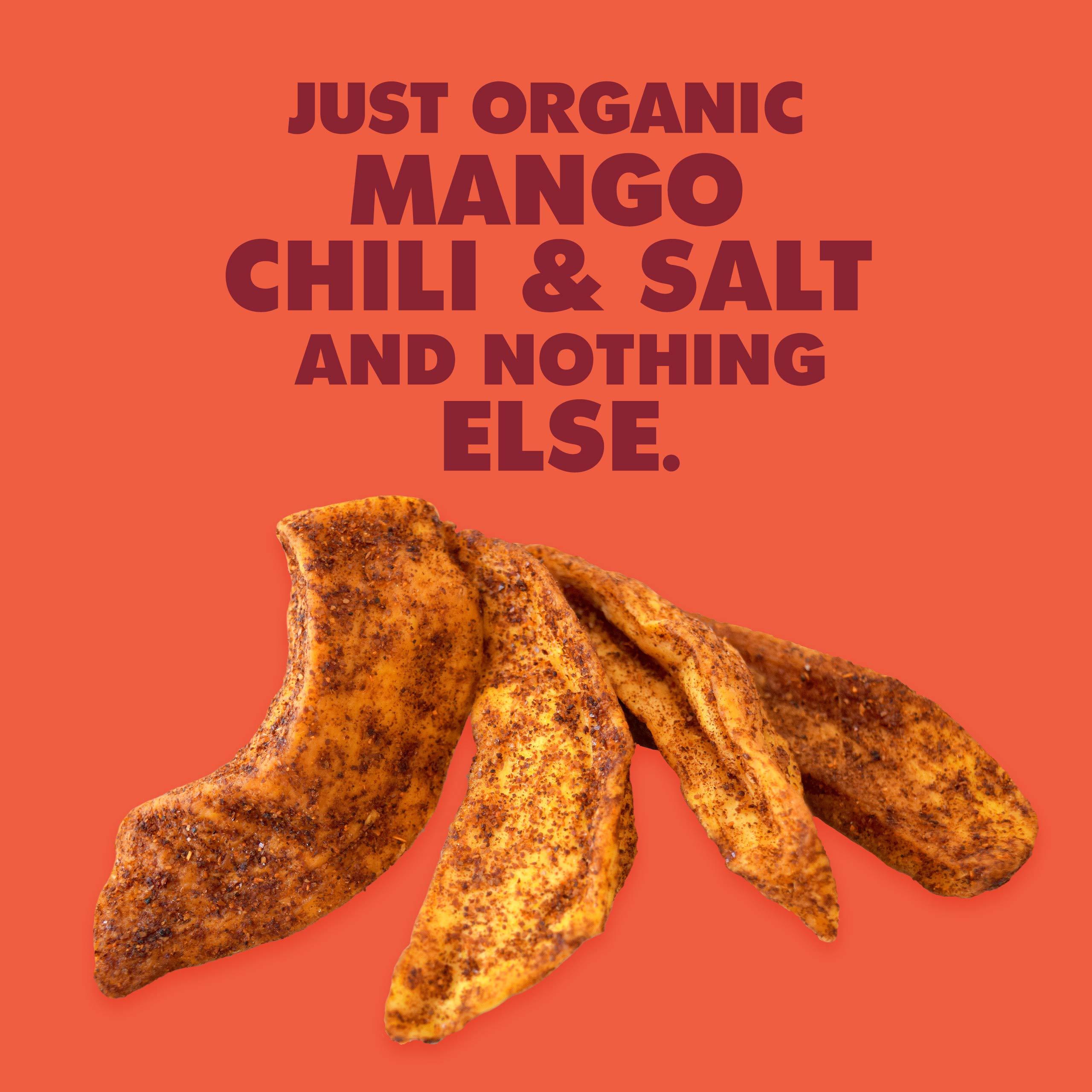 SOLELY SOLELY - Organic Dried Mango Strips with Chili and Salt (2.8 oz Resealable Bags, Pack of 8) Real Fresh Fruit - Healthy Snacks for Adults & Kids - Non GMO, Vegan Snacks, Shelf Stable - 8 Bags (22.4 oz)