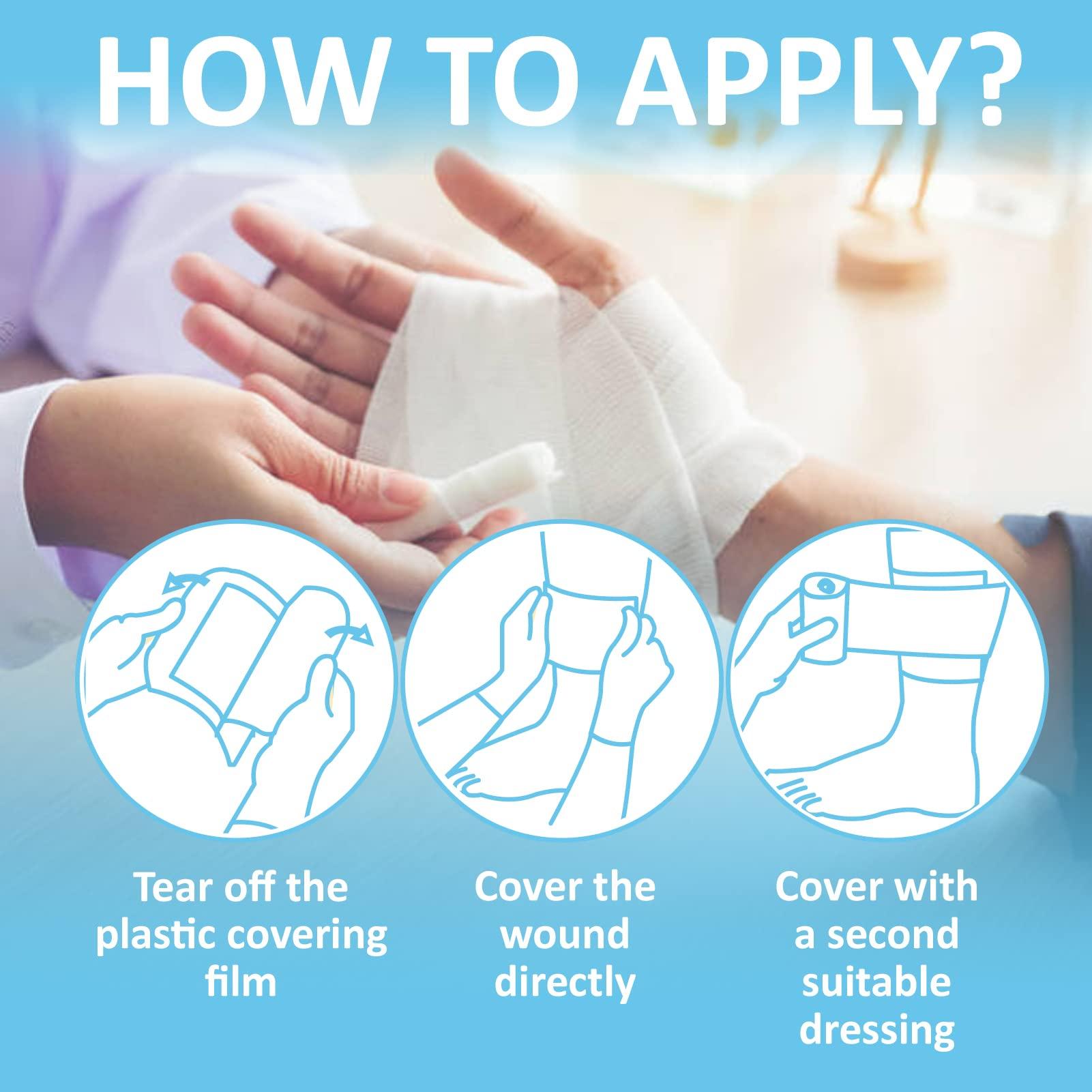 Dr. Med Dr. Med Manuka Honey Gauze Dressing 4\" x 4\", (5 PCS/Box) Honey Medical Bandage Wound Care Patch for Minor Abrasions, Cuts, Lacerations, Scald and Burns for Wound Healing, Chemical and Drug Free