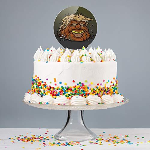 GRAPHICS & MORE Acrylic Trumpkin Donald Trump Pumpkin Jack-O-Lantern Rotting Rotten Moldy Cake Topper Party Decoration for Wedding Anniversary Birthday Graduation