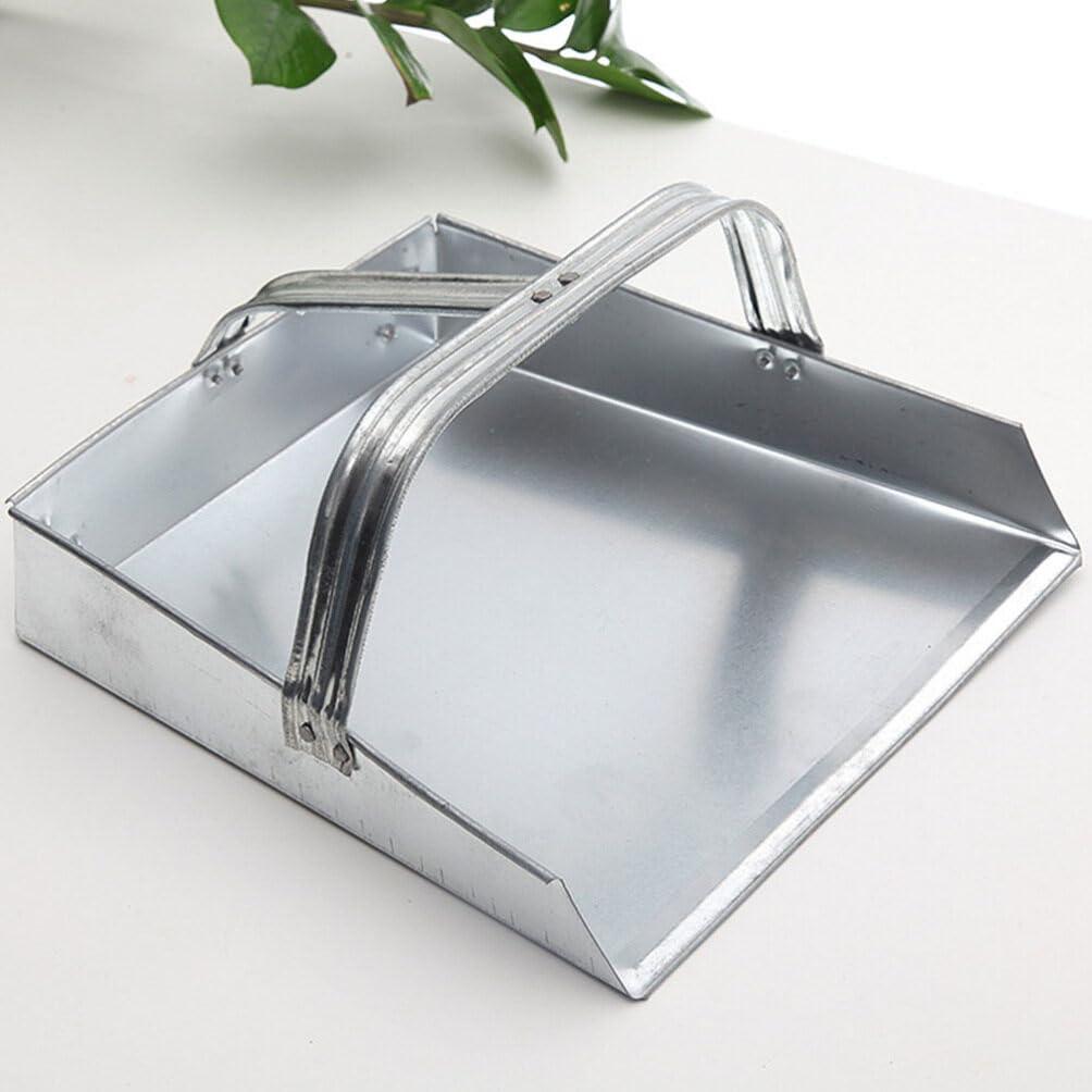 Cabilock Cabilock Dustpan Stainless Steel Dust Pan Household Kitchen Cleaning Garbage Shovel for Home Kitchen Room Office Lobby Indoor Floor Cleaning Silver