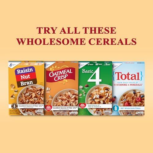Raisin Nut Bran Raisin Nut Bran Cereal, High Fiber Cereal Made with Whole Grain, 20.8 oz (Pack of 4)