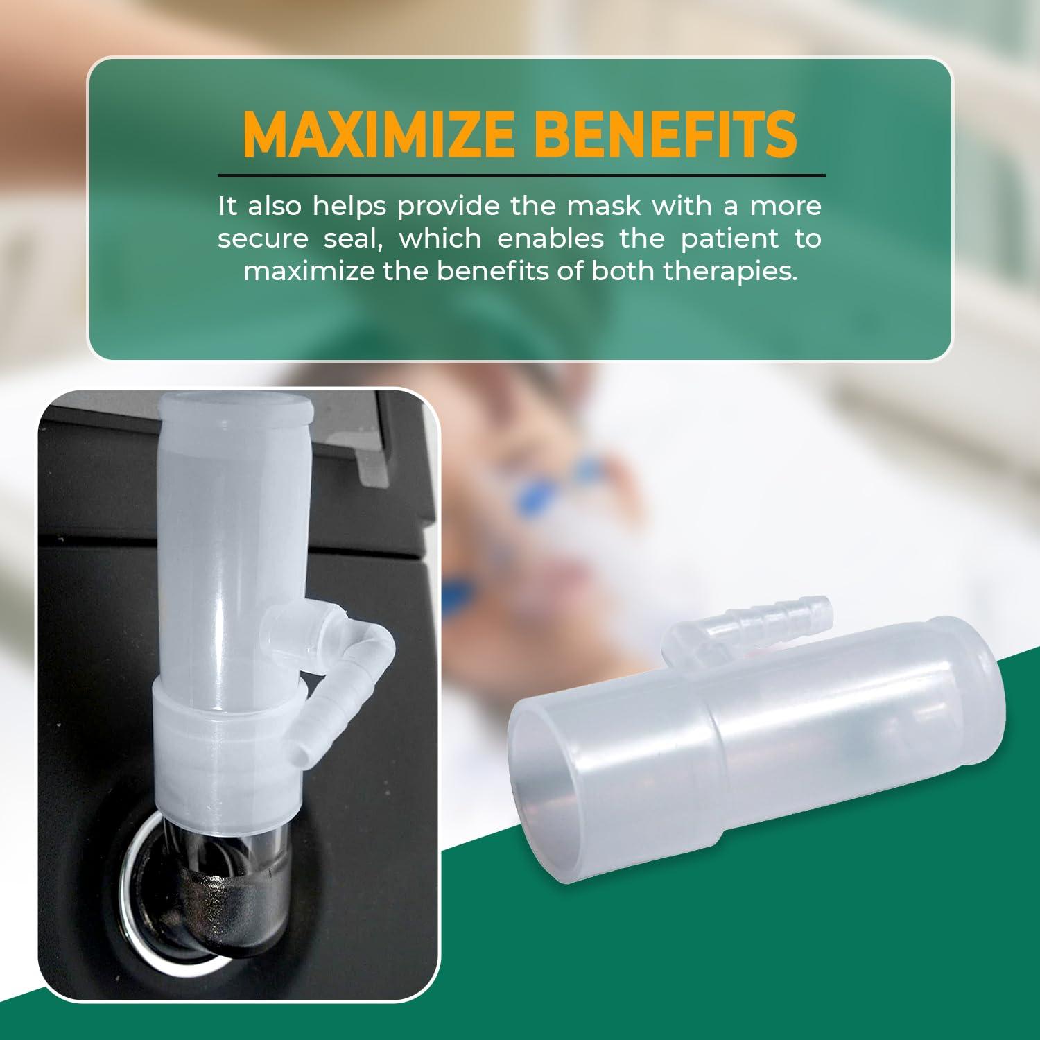 Bistras Bistras Oxygen Adapter Enrichment Port Connector fits CPAP Tubing Hose Model 1642 (1)